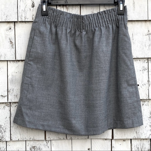 J.Crew Wool Blend Elastic Waist Mini Skirt - Picture 1 of 5